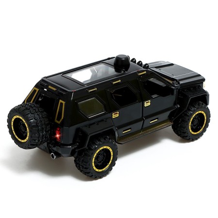 Metal jeep, 1:24, Doors, hood, trunk, inertia, black color open-2