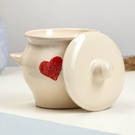 Ceramic pot for baking No. 6, 0.65l / 12x12cm, Valentine-1