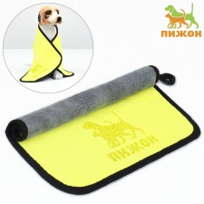 An animal towel is supervoting, medium, 30 x 60 cm, yellow