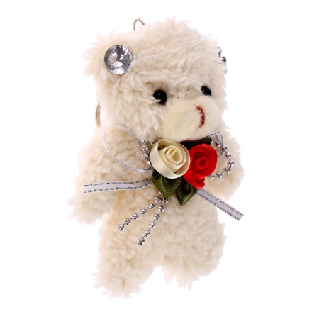 Soft toy "Trunk with flowers" on a key fob, 11 cm, color mix-1