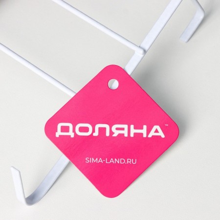Boal on the door for 4 hooks of the share "Mona", 34.5 × 8.5 × 16 cm, white color-3