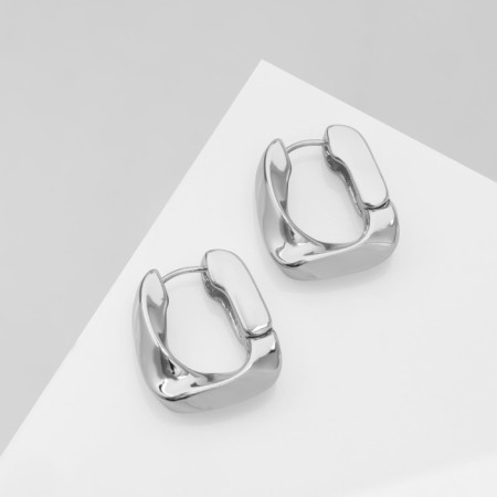 Earrings Metal "Bohemia" Bulletin mini, color silver