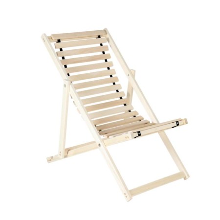 Flexible deck chair, linden 65x103x15 cm