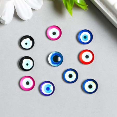 Decor for creativity glass "Turkish eye" set 10 pcs