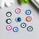 Decor for creativity glass "Turkish eye" set 10 pcs