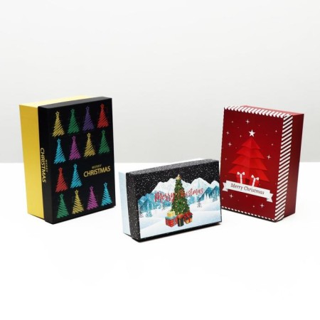 A set of boxes 3 in 1 Merry Christmas, 23 x 16 x 9.5 - 19 x 12 x 6.5 cm-1