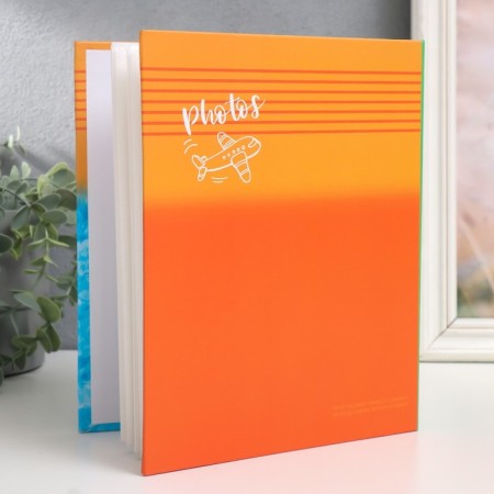 Photo album for 200 photos 10x15 cm, plastic. Pure Ultramarine sheets pineapple-1
