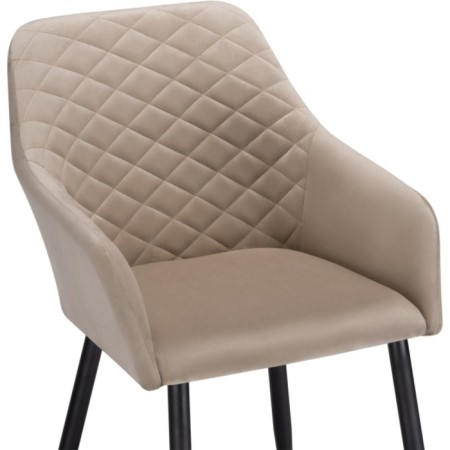 Steve Metal/velor, black/beige 52x68x81 cm-4