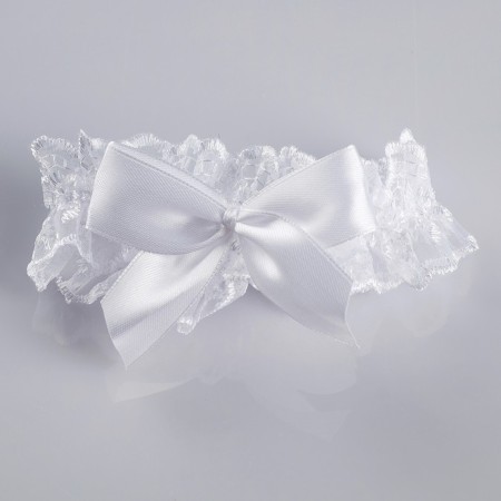 Garter for the bride "Nicole", white