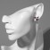 Earms with enamel "Montstrika" with ears, black color