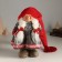 Interior doll "Grandma in a long red cap and gray dress" 25 cm