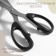 Scissors are universal, mowed blade, 8.5 ", 21 cm, black color