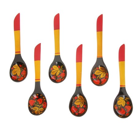 A floodplain spoon "Khokhloma", suite, mix-1