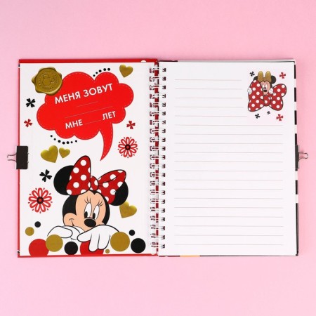 Gift set: Notebook on the lock and pen, Minnie Mouse-4
