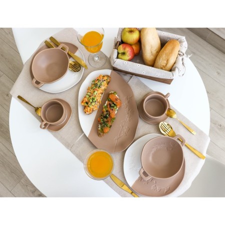 Tea couple ceramic "Montblan", 2 items: 220 ml mug, saucer 13x13.6 cm-17