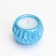 Candle "Shar" in a candlestick with sharp faces of gypsum, 7x6cm, blue