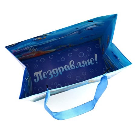 Package laminated double -sided "mermaid", with quiet and postcard, ML, 23 x 27 x 11.5-4