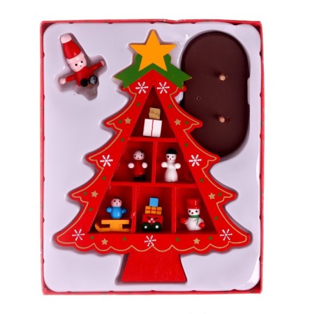 New Year's souvenir "Christmas tree with cells for gifts", 14.5 × 19.5 cm, red-8