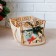 Kashpo wooden "Basket, with a gift", self-assembled, handle- cord, 17.9 × 17.3 × 14.2 cm