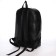 City backpack of artificial leather with lightning, 4 pockets, black color