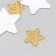 Decor "Star" White, Golden Foam Glitter 5 and 3 cm (set 10 pcs)
