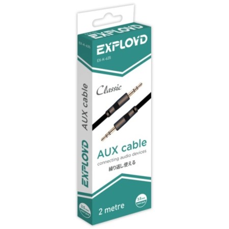 EXPLOYD EX-K-635 Jack 3.5 (M) cable-Jack 3.5 (M), for micro and headphones, 2 m, black-1