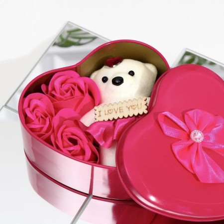 Soap roses and a bear cub, set-1