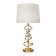 Board lamp with lampshade Risalux "Malawi", E27, 40 W, gold, figure base, 28 × 28 × 54 cm