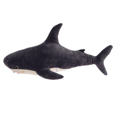 Soft toy "Shark", gray color, 95 cm-1
