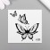 Black "butterfly" tattoo on the body 6x6 cm
