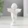 Polystone souvenir "Snowty angel with a flower in a pot" 9.7x6x6.5 cm