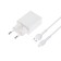 Network charger Mirex U16i, USB, 2.4 A, Lightning cable, 1 m, white