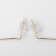Hanging earrings with rhinestones “cross” on a chain, white color in gold, 10.3 cm