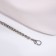 Baget bag with zipper, chain, white color