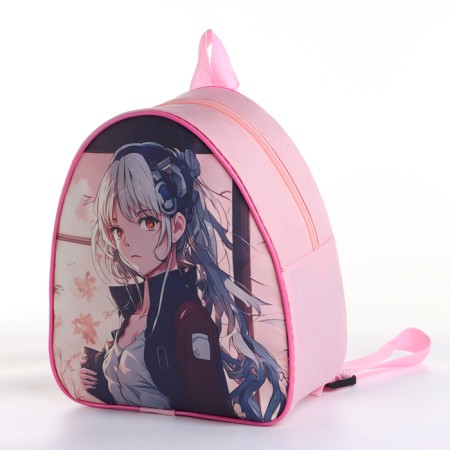 Children's backpack on the zipper "chosen", the color is pink-3
