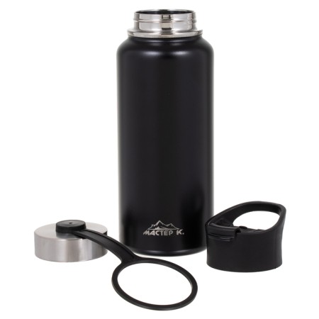 Thermos "Master K", 1 l, two covers, retains heat up to 12 hours, black-1