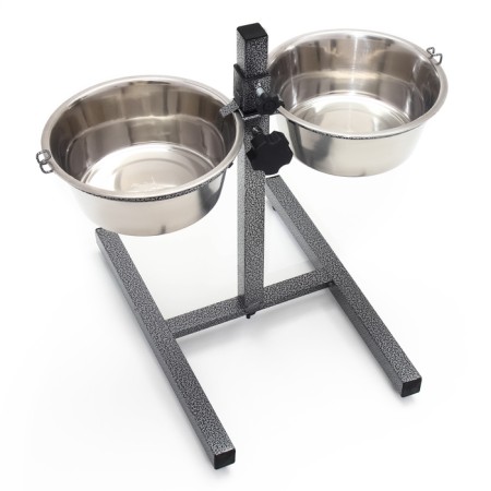 Adjustable stand with 2 bowls of 1.8 liters, height stands 40 cm-8