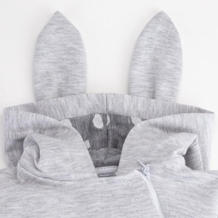 Combineson crumb I am a "bunny", gray, height 68-74 cm-1