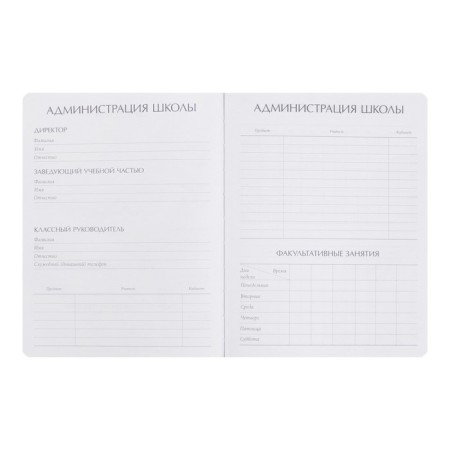 Universal diary for grades 1-11, 48 Velvet sheets, hard cover, artificial leather, thermoting, lies, block 70 g/m2, pink-3