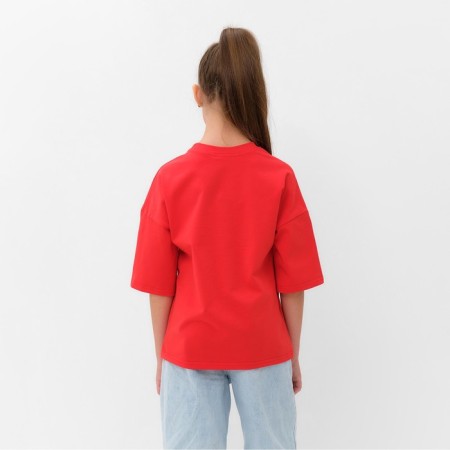 T -shirt Children's Minaku: Basic Line Kids Red color, height 134-4
