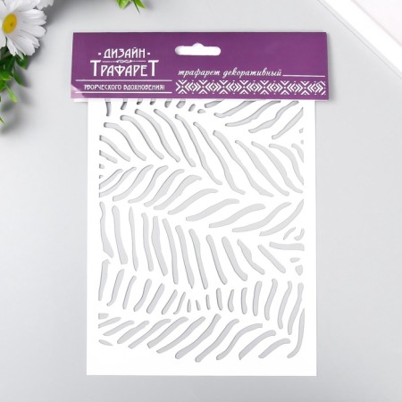 Plastic stencil "leaves" 24x16 cm-3