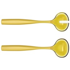 A set of cutlery for the Guzzini Dolcevita salad, 2 items, the color of amber