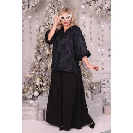 Women's tunic, size 52, black color-7