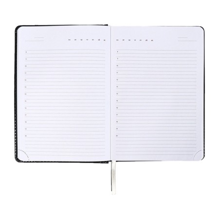 The diary is low, A5, 136 sheets, leatherette, Devente. Prestige, a solid cover with foam rubber, pocket, perforation, liesse, block 70%, black-12