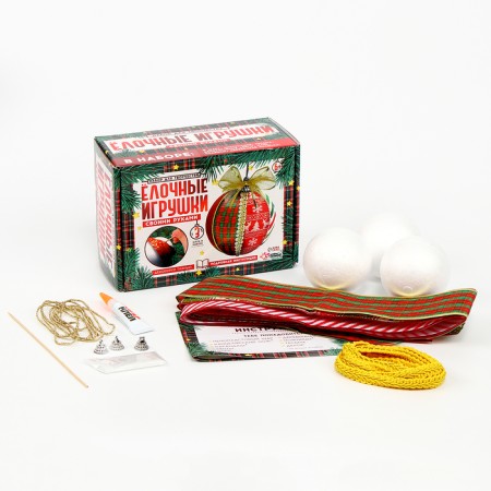 Set for creativity "Christmas toys", shreds, 3 balls-1