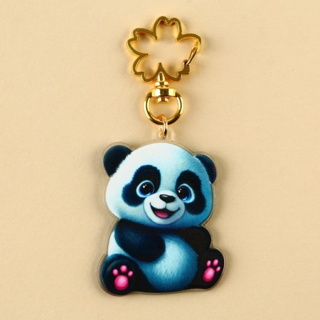 Acrylic key a keychain "Panda", 4.1 x 5.4 cm-1