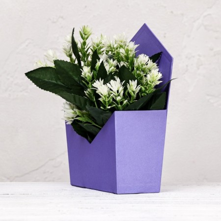 Trapection envelope is monophonic, purple 19.5x 23 x 8 cm-3