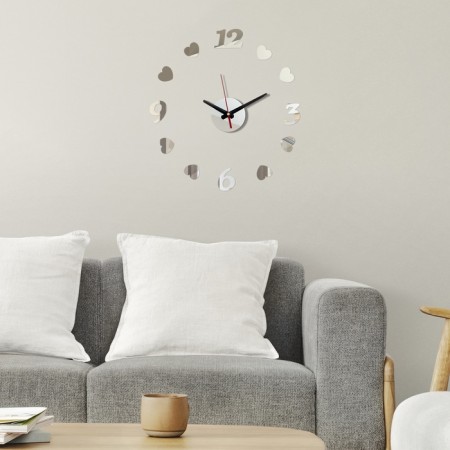 Watching interior, 3D "hearts", silent, sticker, large, d-40 cm-2