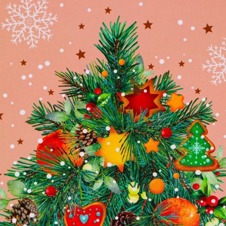 New Year. New Year's gift package for a bottle, packaging "Beautiful Christmas tree", 12 x 36 x 8.5 cm.-2