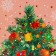 New Year. New Year's gift package for a bottle, packaging "Beautiful Christmas tree", 12 x 36 x 8.5 cm.